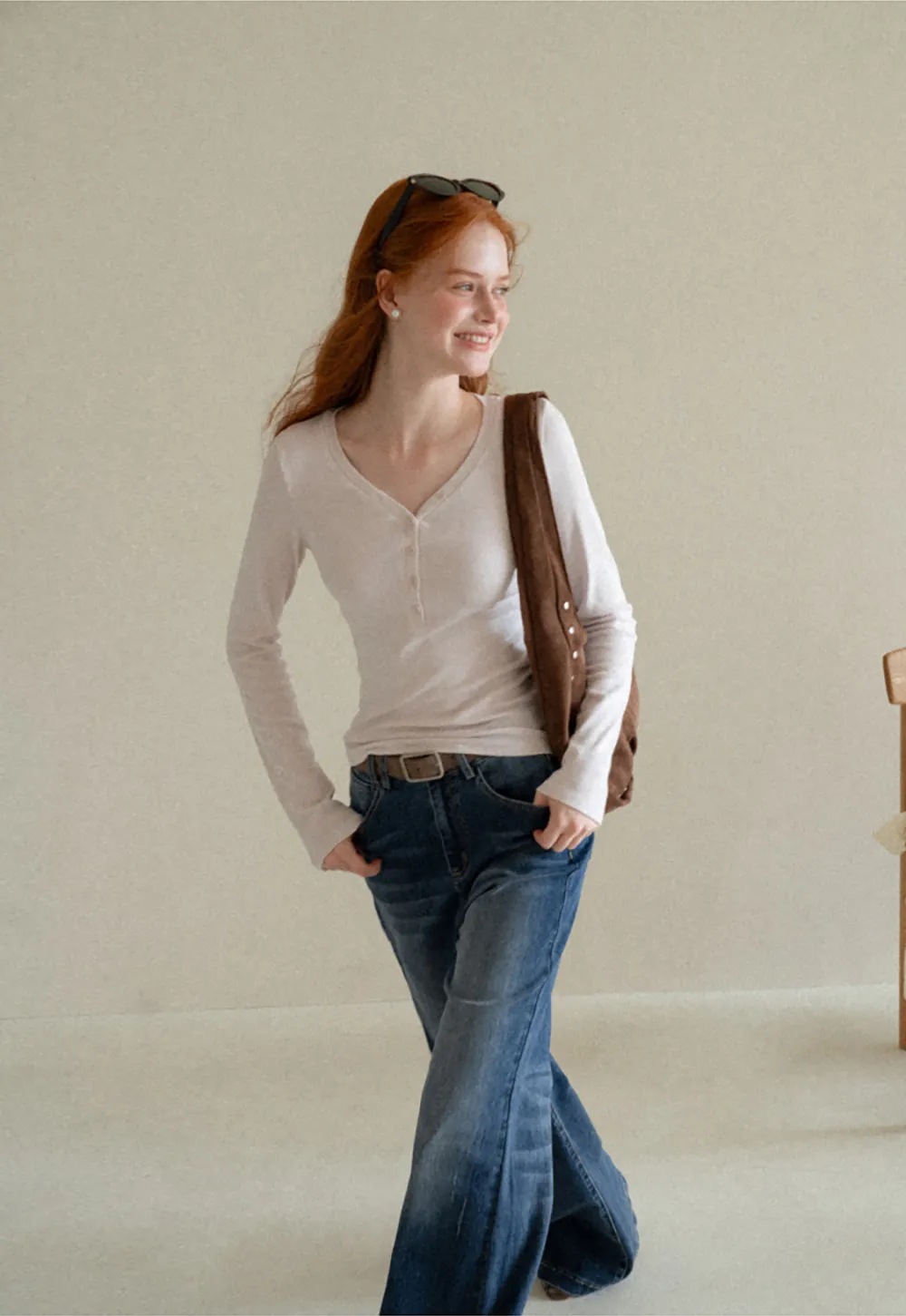 Flared Cut High Waist Denim Jeans