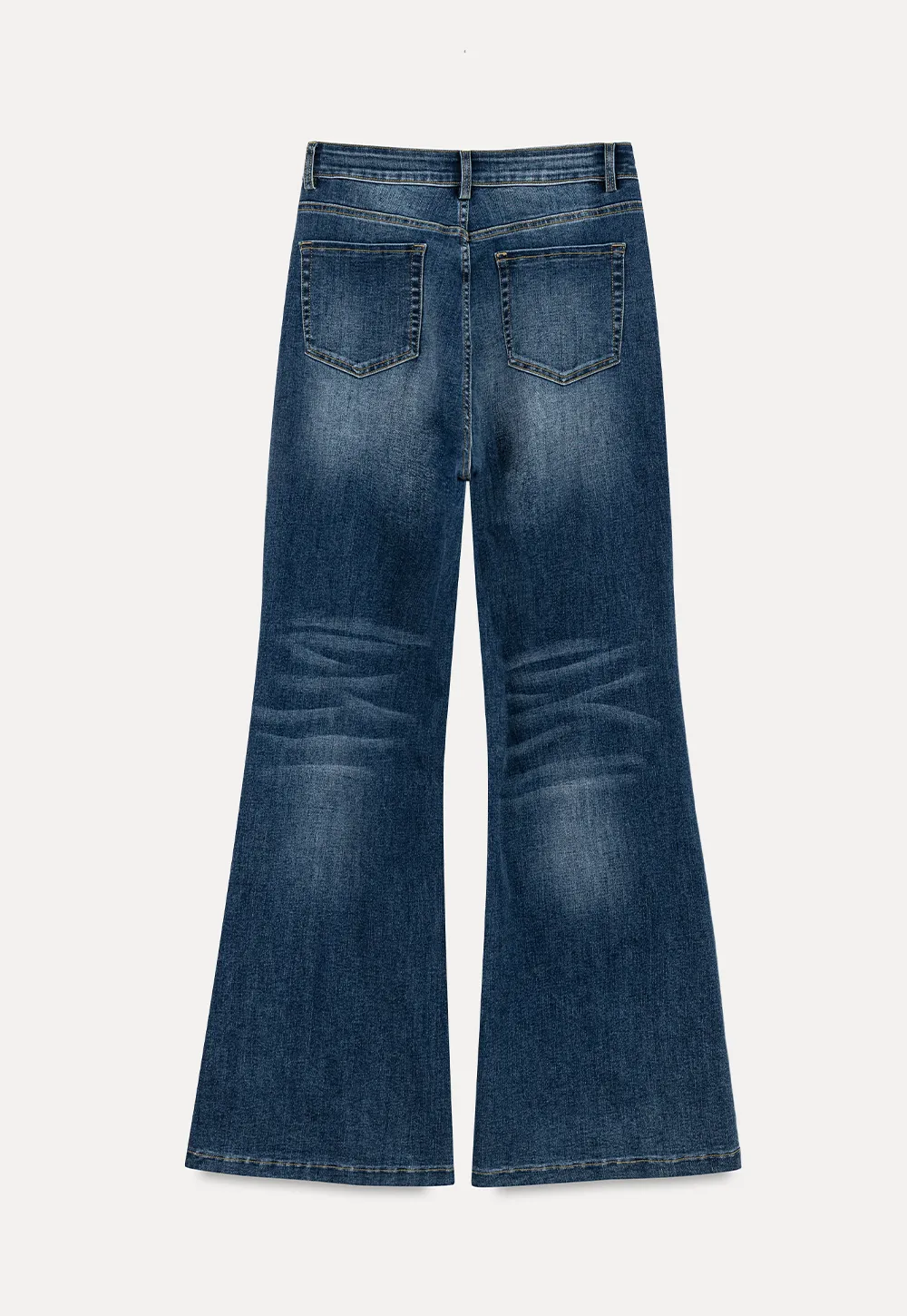 Flared Cut High Waist Denim Jeans