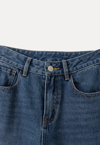 Wide Leg High Waist Denim Jeans
