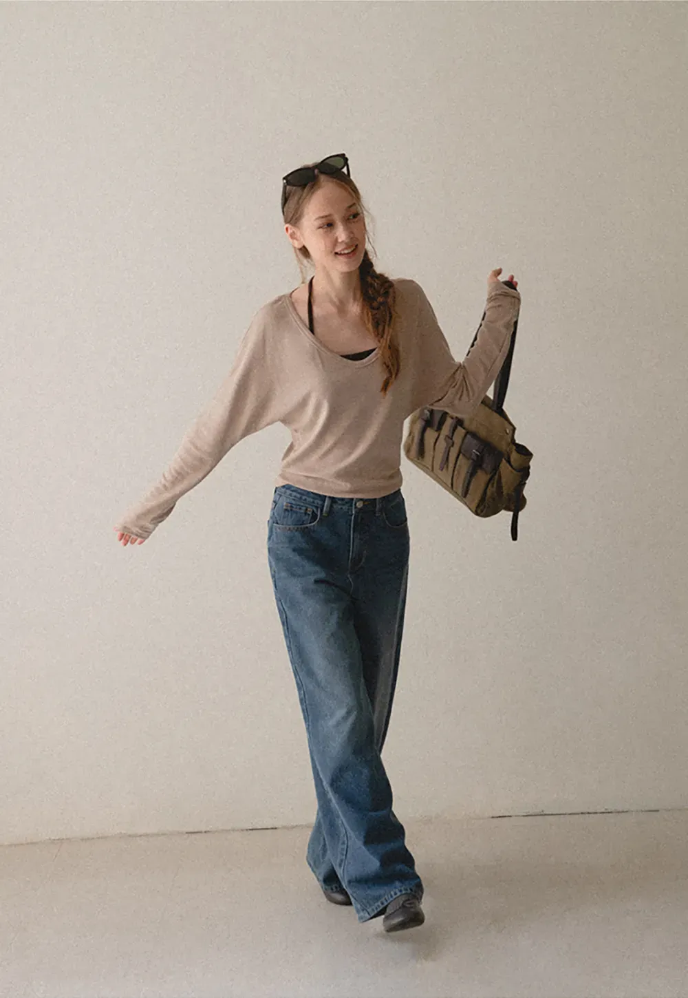 Wide Leg High Waist Denim Jeans