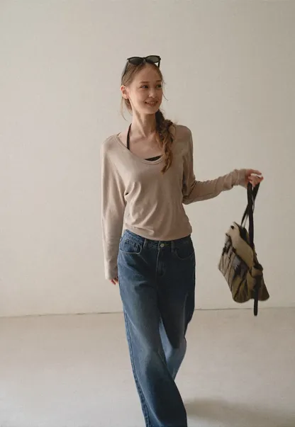 Wide Leg High Waist Denim Jeans