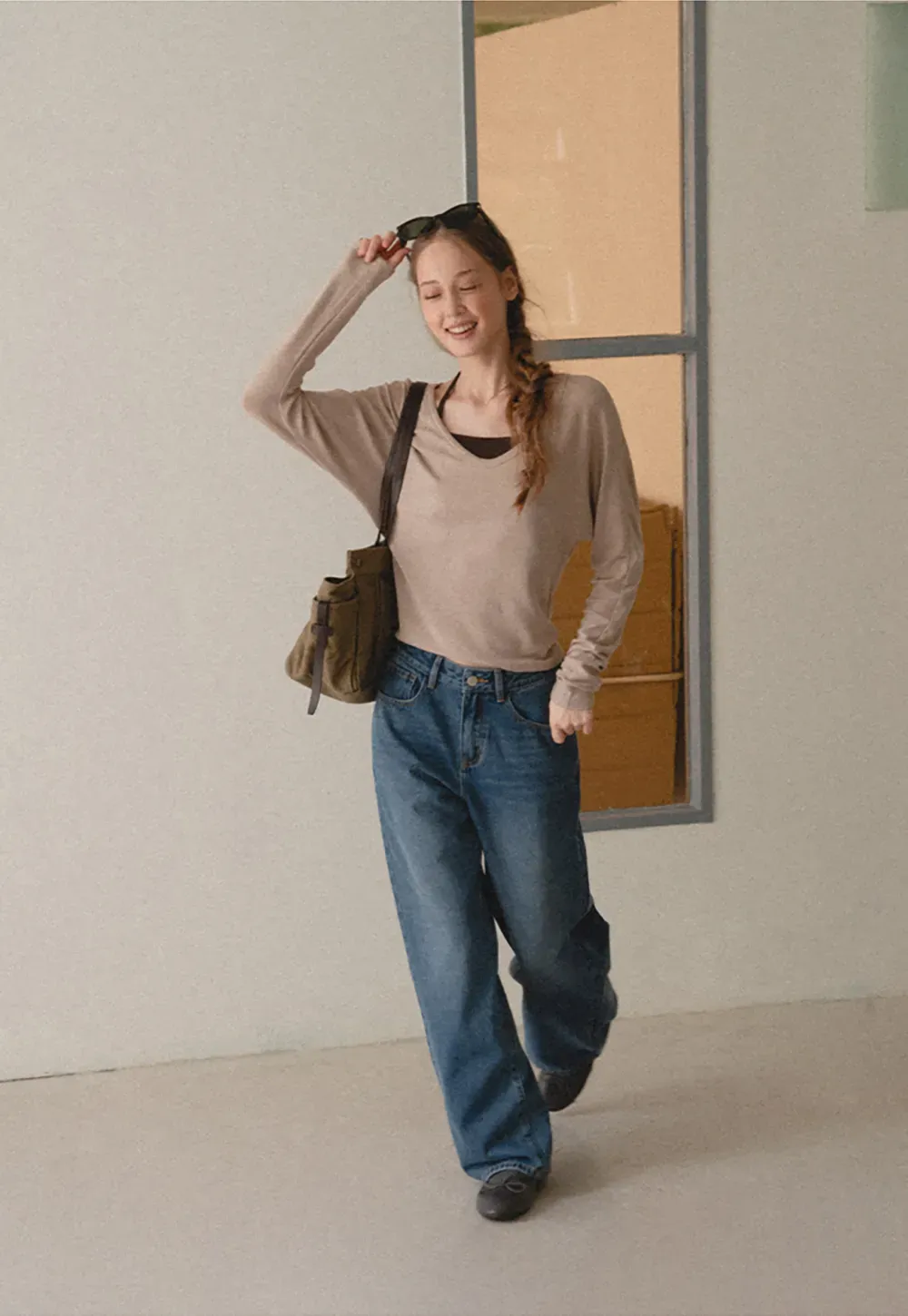 Wide Leg High Waist Denim Jeans