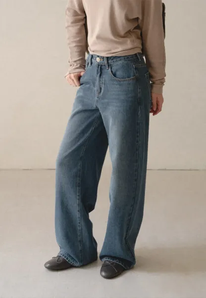 Wide Leg High Waist Denim Jeans