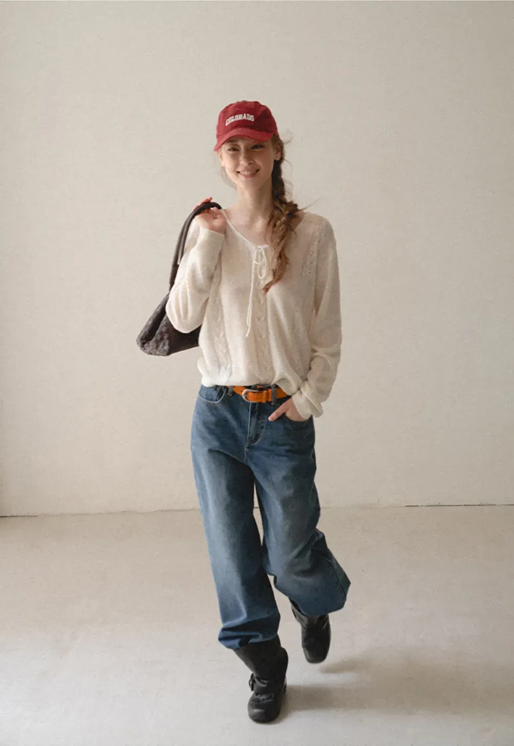 Wide Leg High Waist Denim Jeans