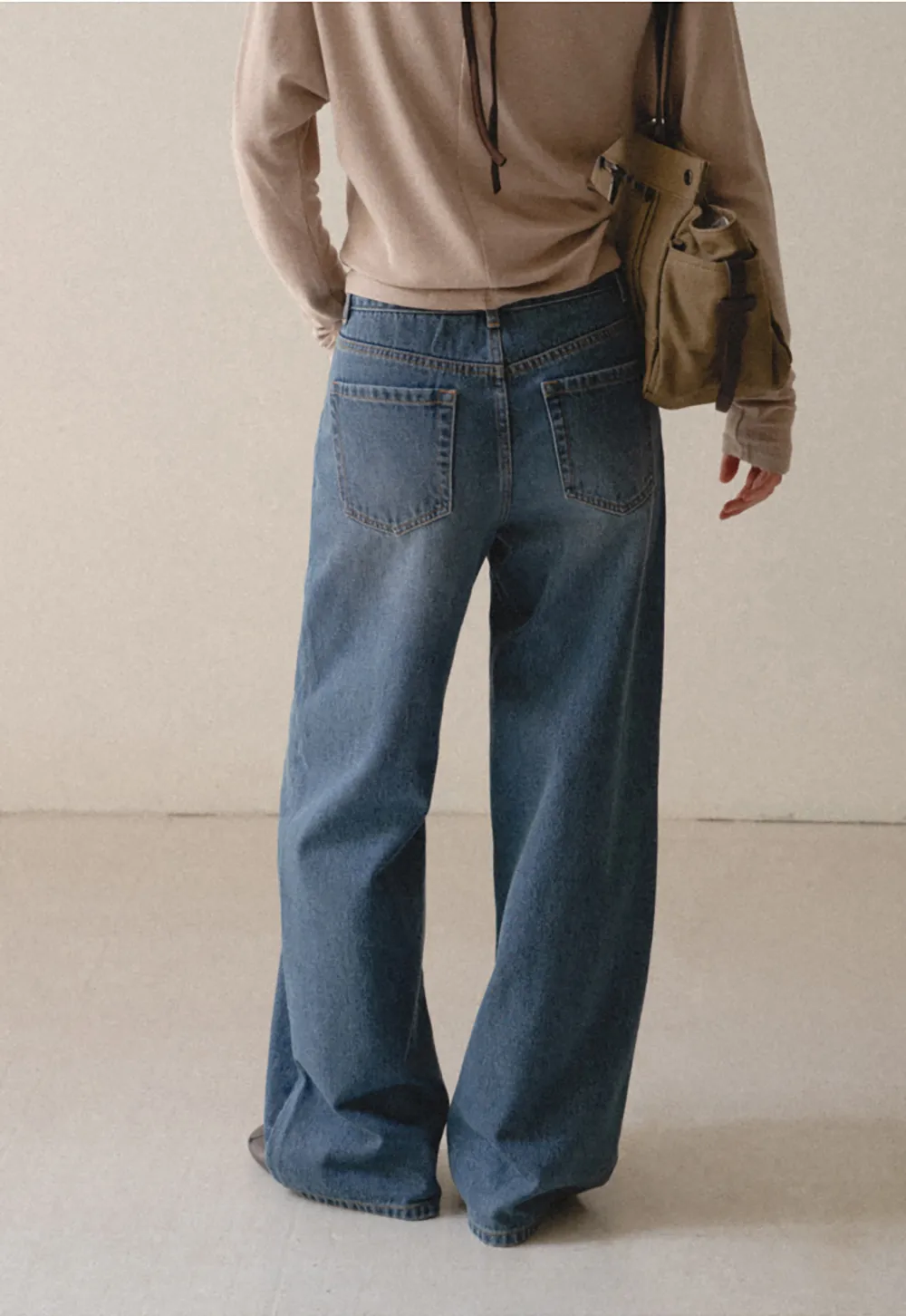 Wide Leg High Waist Denim Jeans