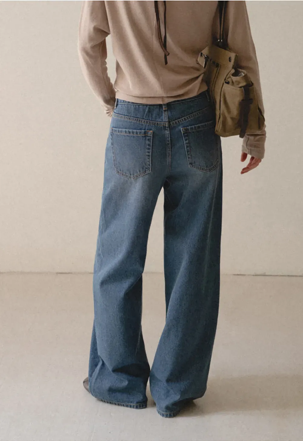 Wide Leg High Waist Denim Jeans
