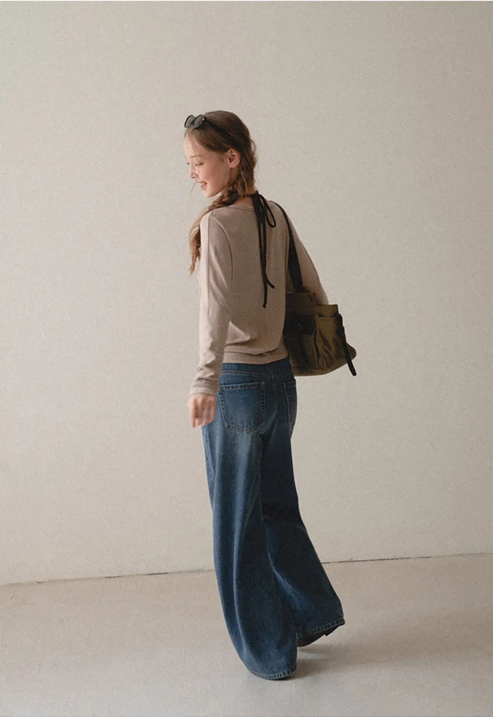 Wide Leg High Waist Denim Jeans