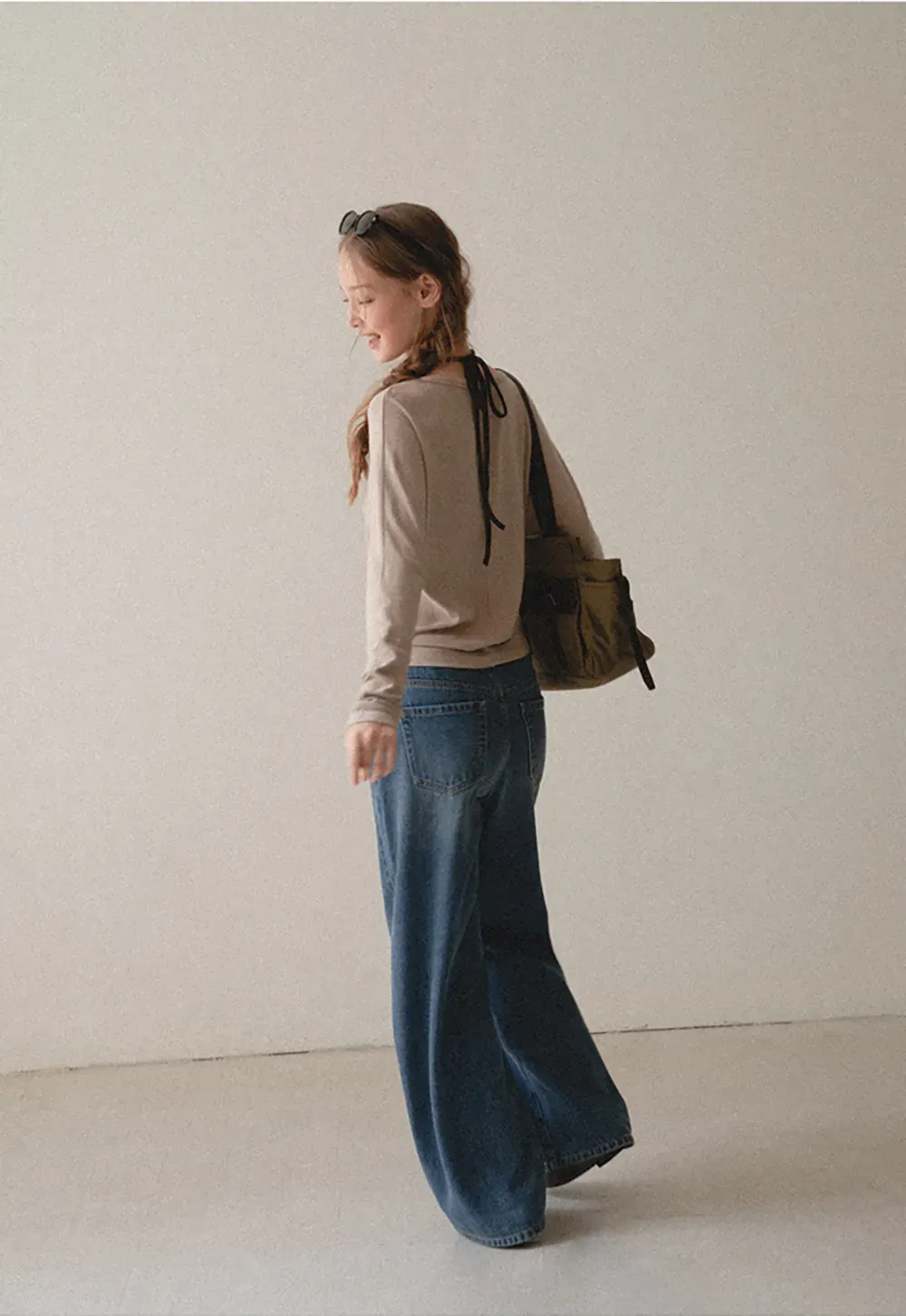 Wide Leg High Waist Denim Jeans