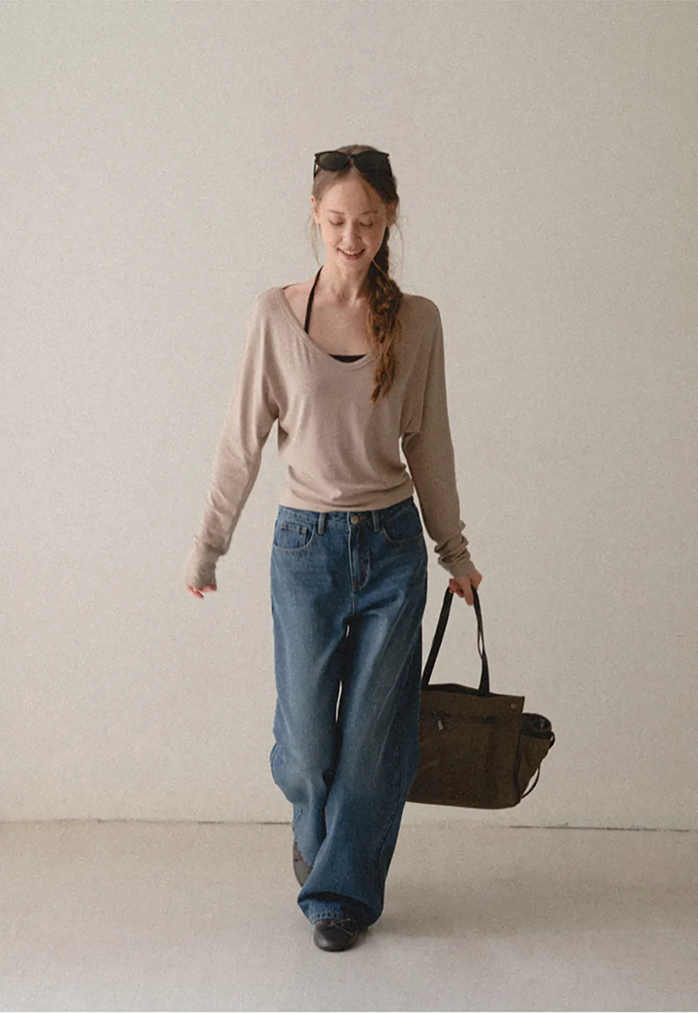 Wide Leg High Waist Denim Jeans