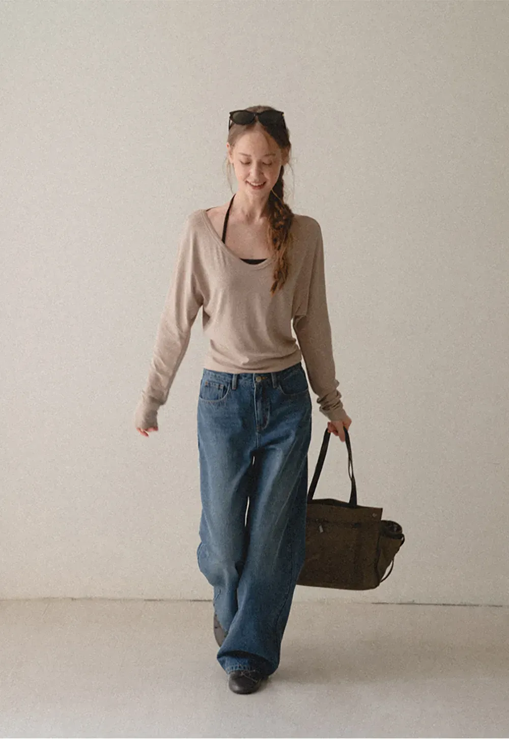 Wide Leg High Waist Denim Jeans