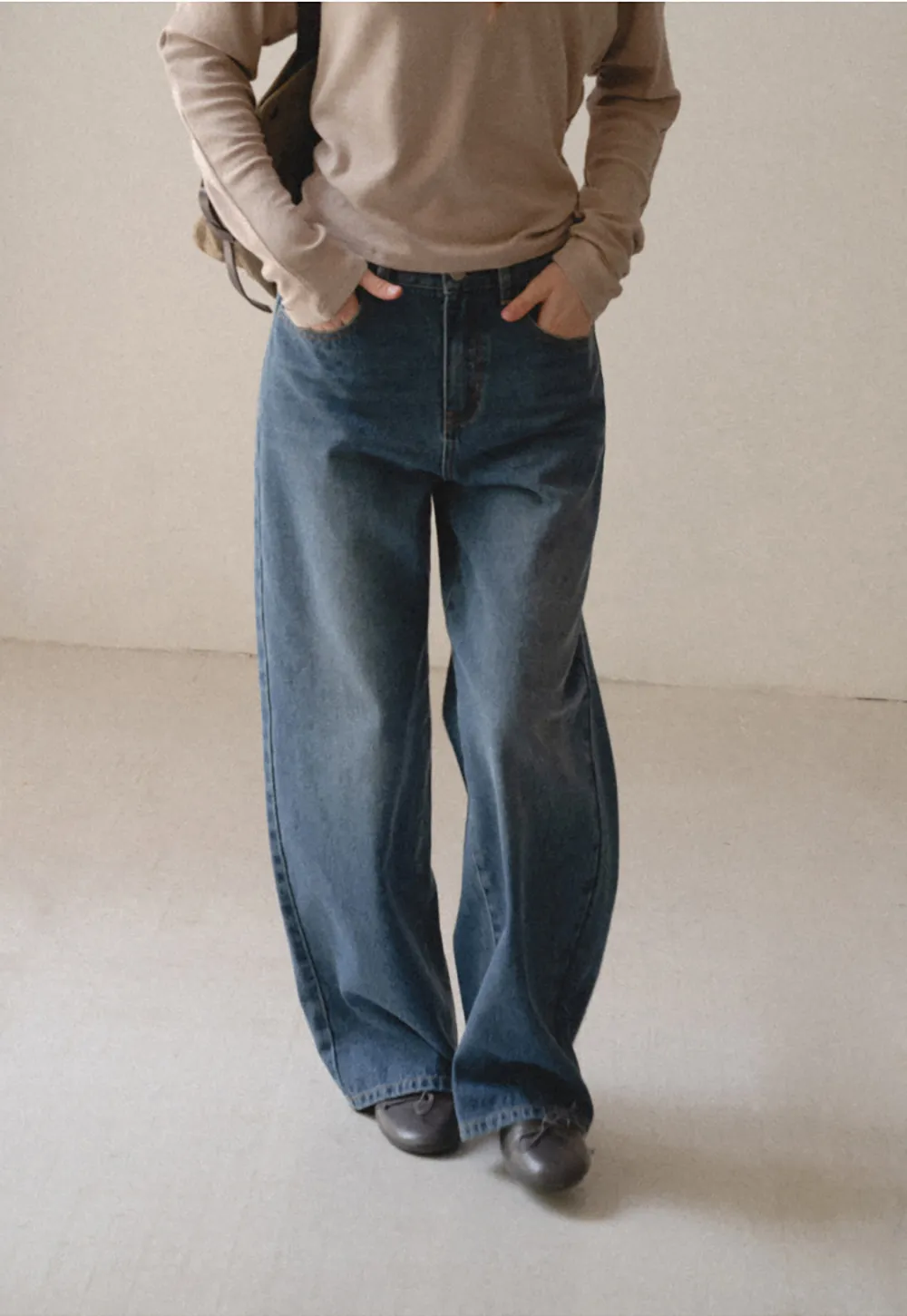 Wide Leg High Waist Denim Jeans