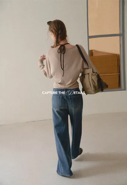 Wide Leg High Waist Denim Jeans