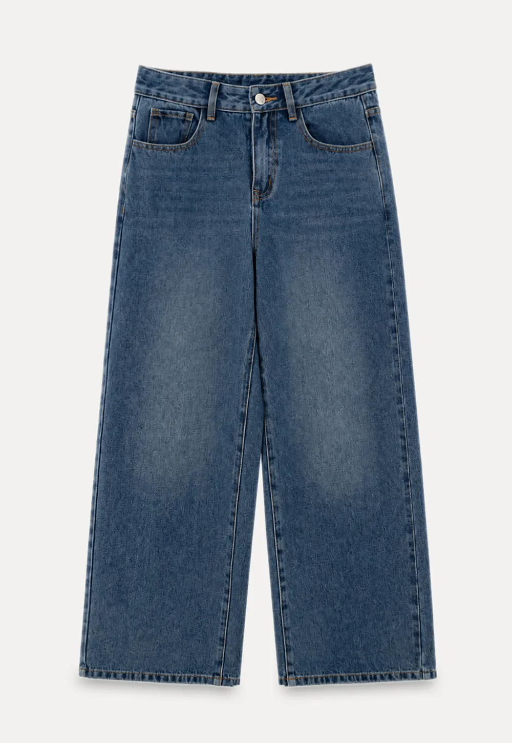 Wide Leg High Waist Denim Jeans