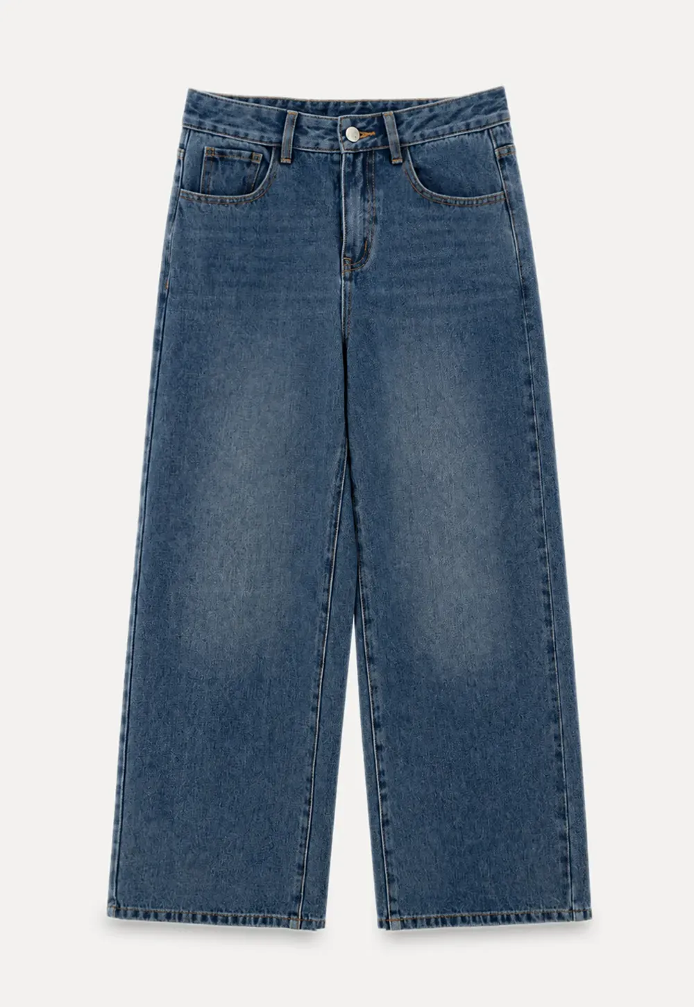 Wide Leg High Waist Denim Jeans