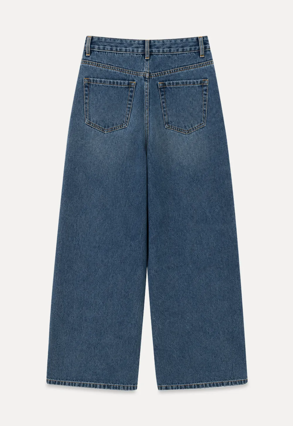 Wide Leg High Waist Denim Jeans