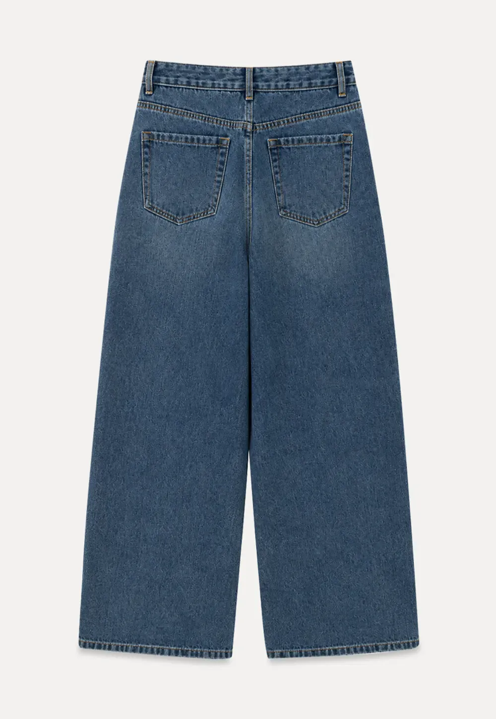 Wide Leg High Waist Denim Jeans