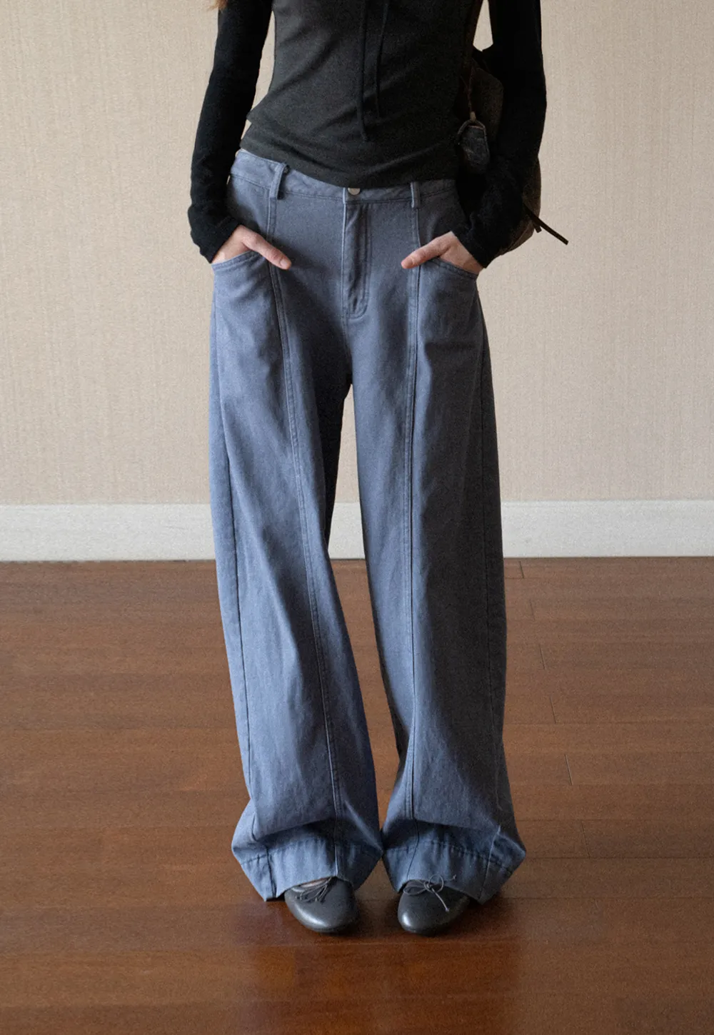 Wide Leg High Waist Denim Jeans