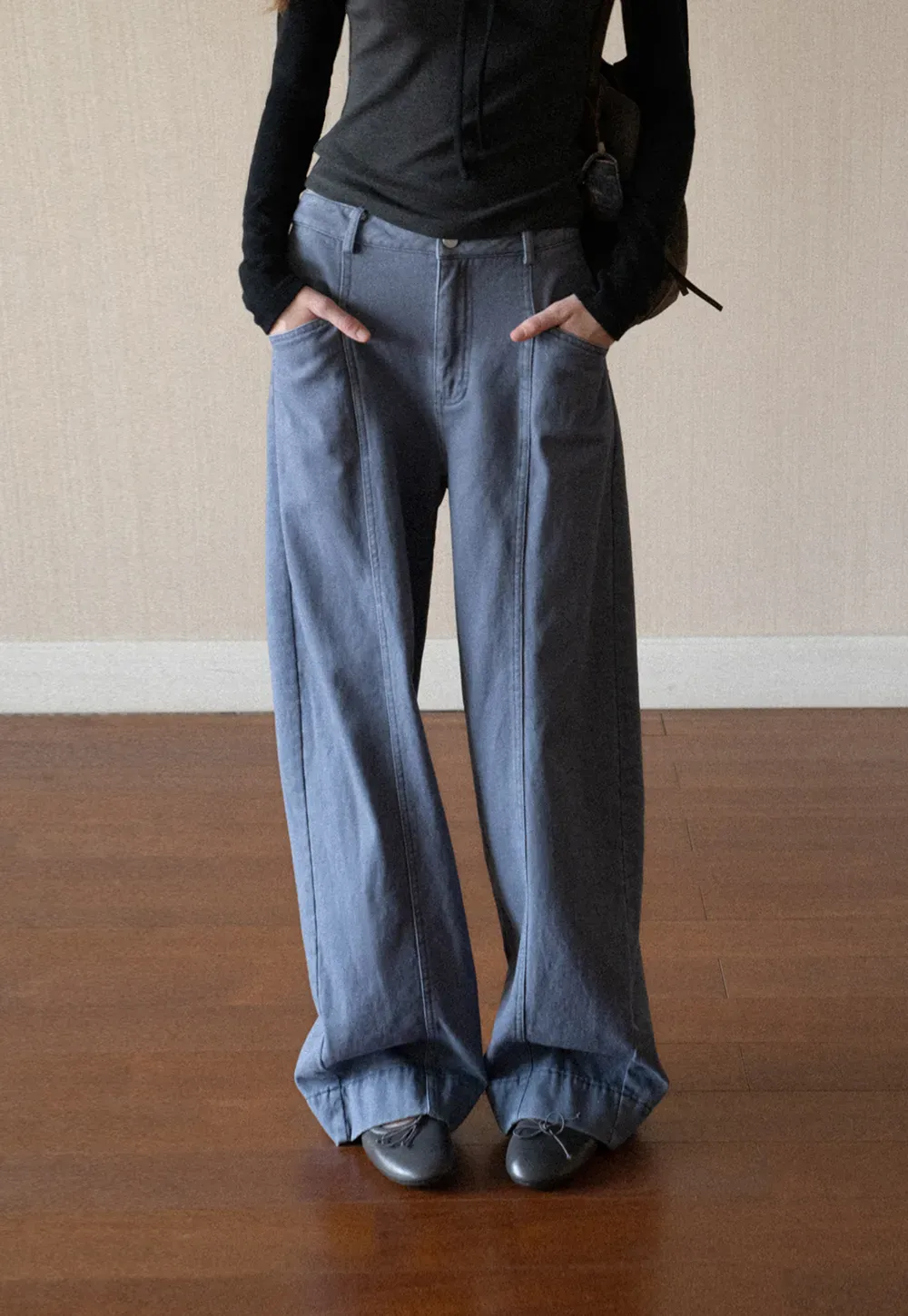 Wide Leg High Waist Denim Jeans