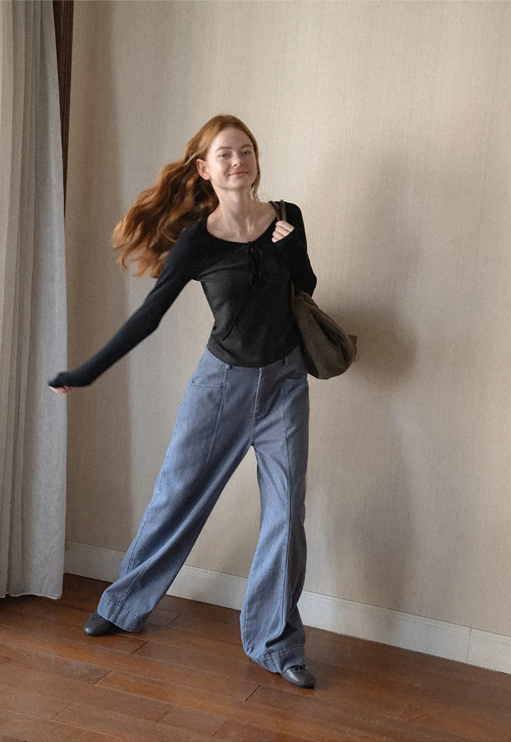 Wide Leg High Waist Denim Jeans