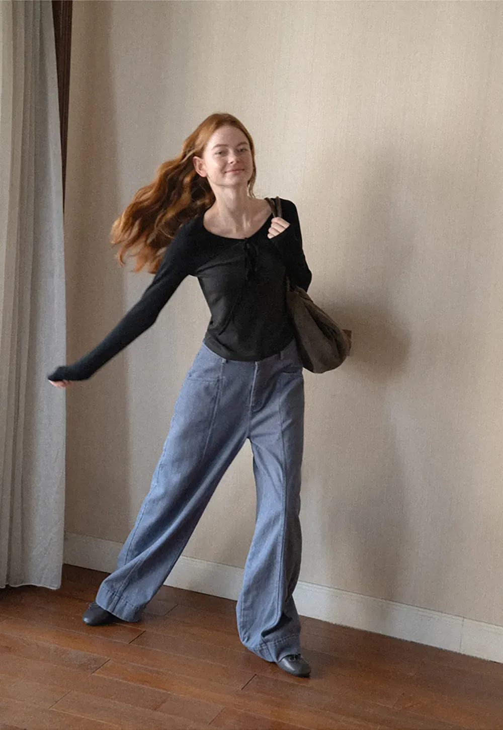 Wide Leg High Waist Denim Jeans