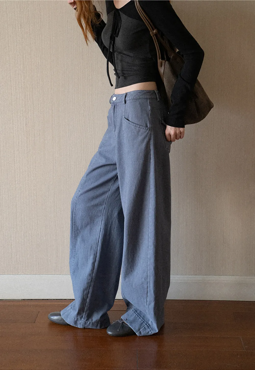 Wide Leg High Waist Denim Jeans