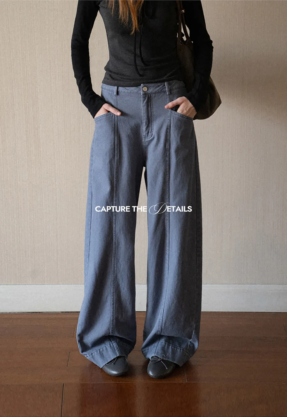 Wide Leg High Waist Denim Jeans