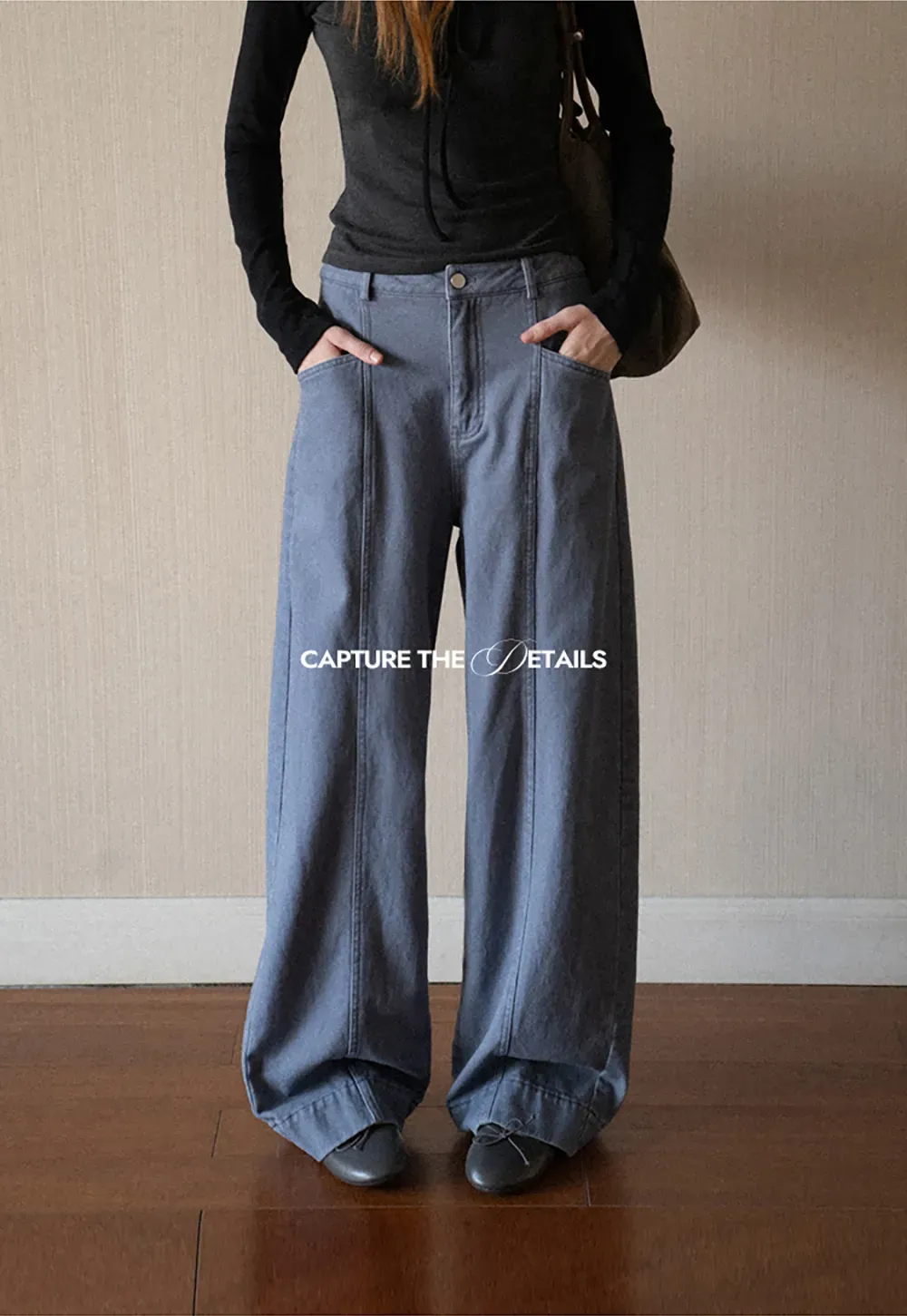 Wide Leg High Waist Denim Jeans