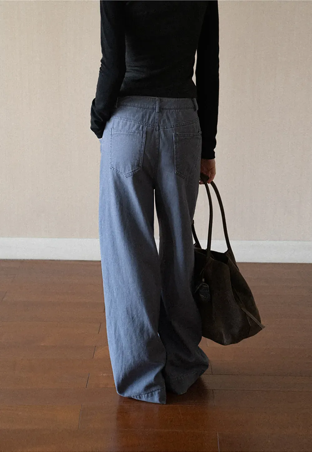 Wide Leg High Waist Denim Jeans