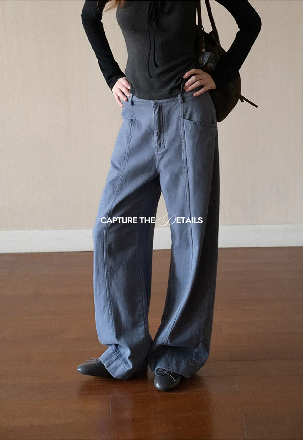 Wide Leg High Waist Denim Jeans