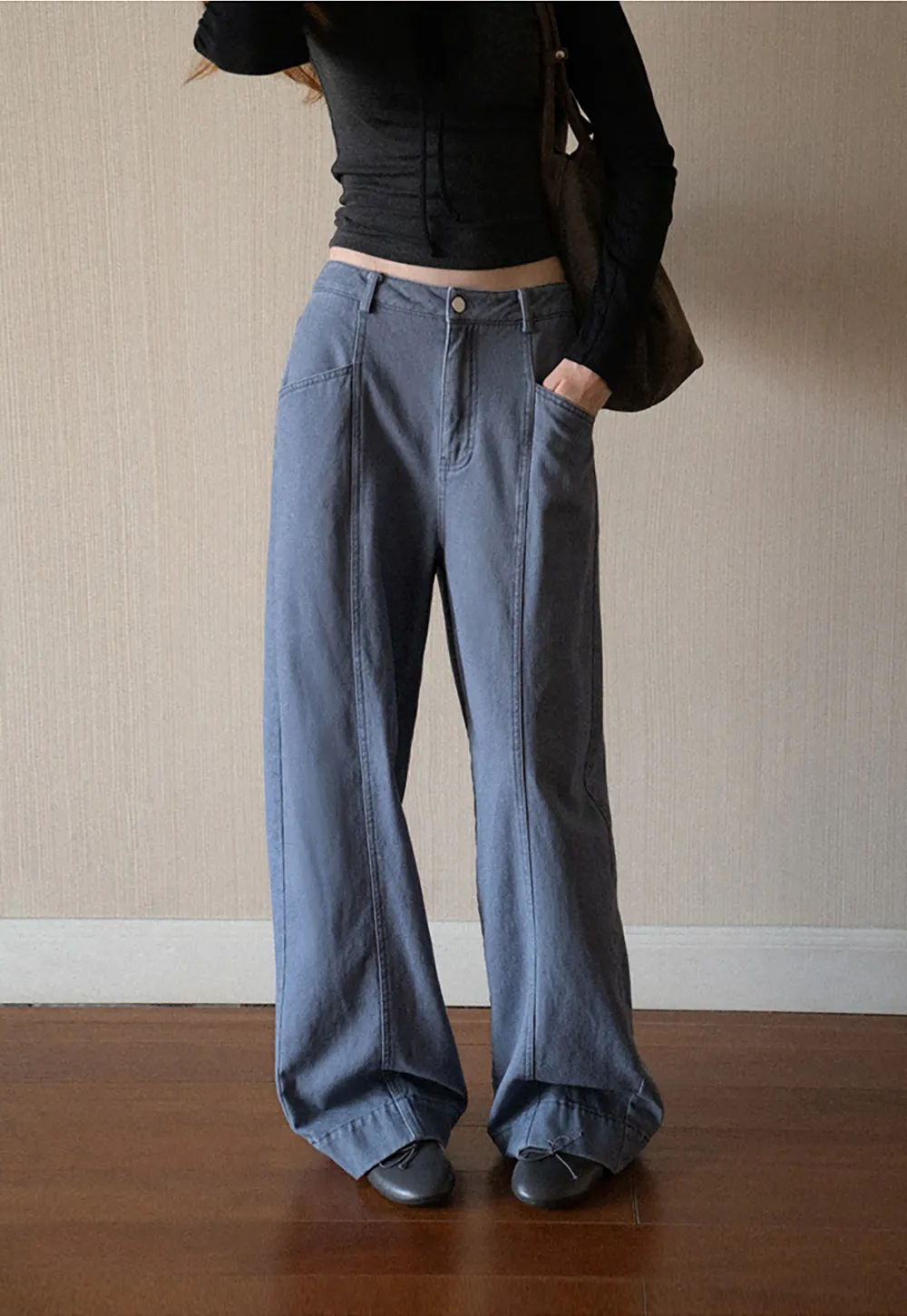 Wide Leg High Waist Denim Jeans