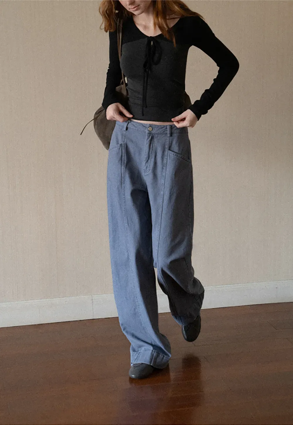 Wide Leg High Waist Denim Jeans