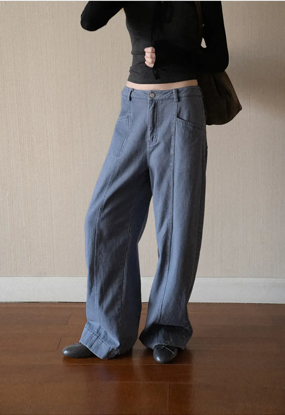 Wide Leg High Waist Denim Jeans