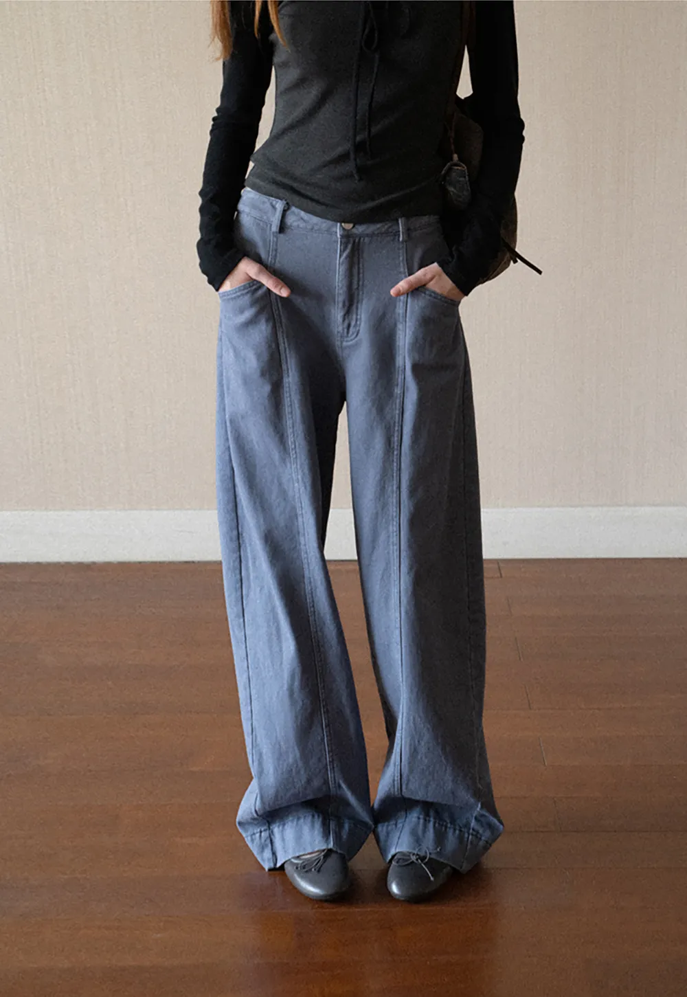Wide Leg High Waist Denim Jeans