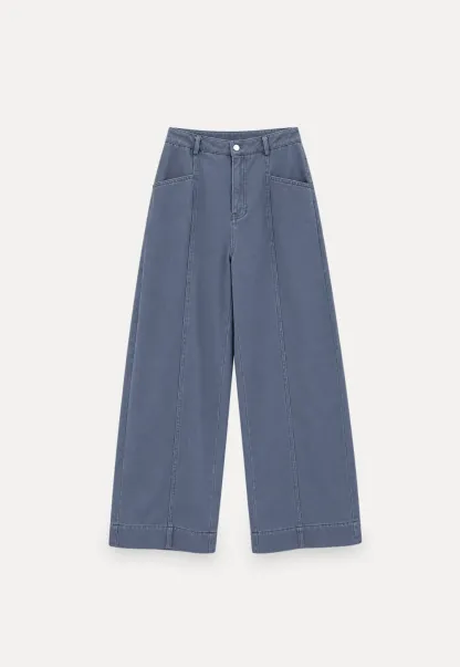 Wide Leg High Waist Denim Jeans