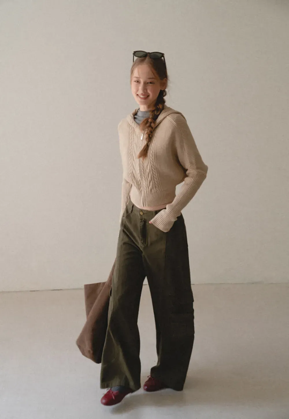 Cargo Pocket Wide Leg Denim Pant