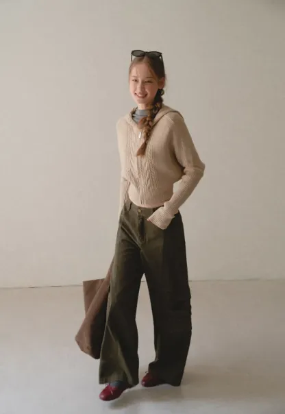 Cargo Pocket Wide Leg Denim Pant