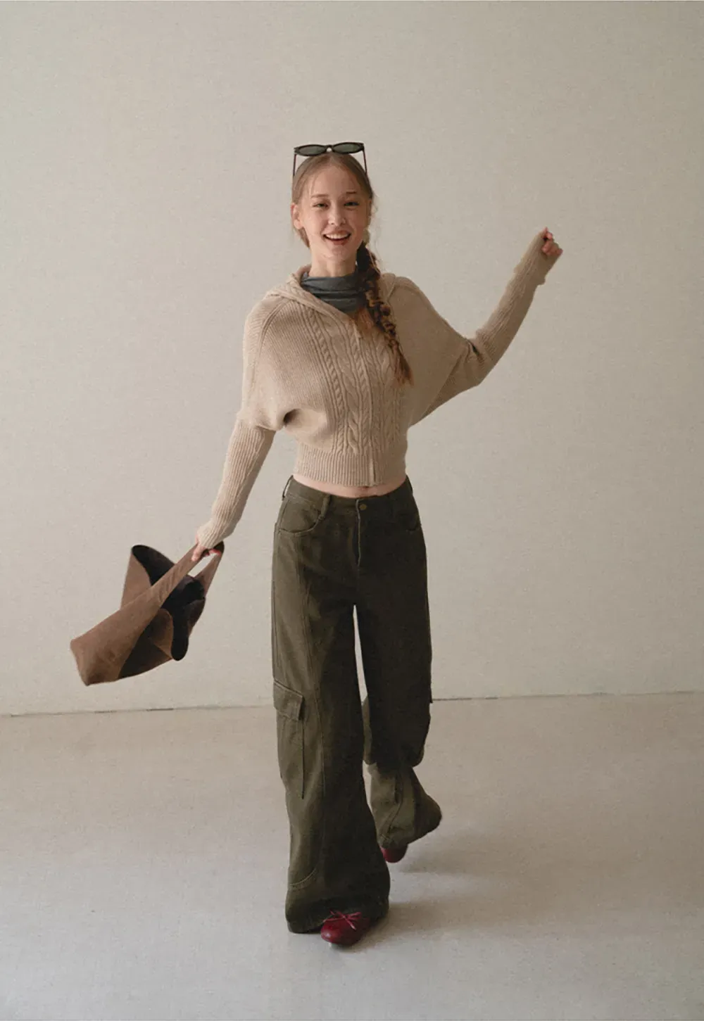Cargo Pocket Wide Leg Denim Pant