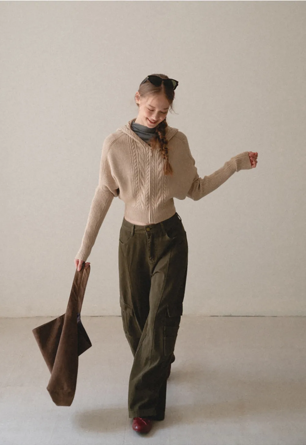 Cargo Pocket Wide Leg Denim Pant