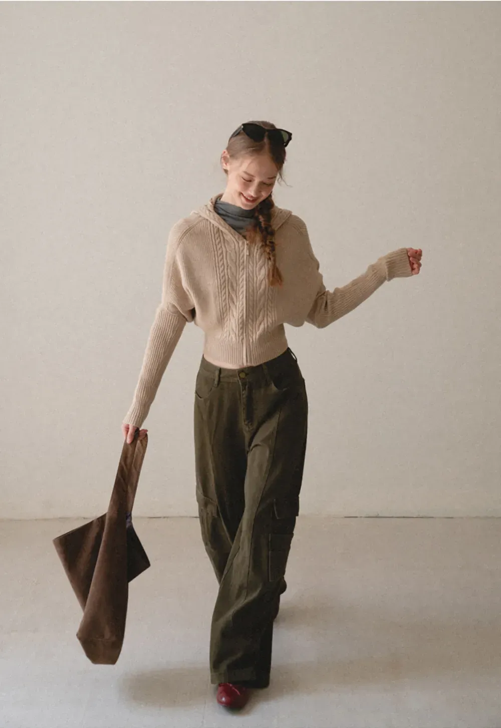 Cargo Pocket Wide Leg Denim Pant