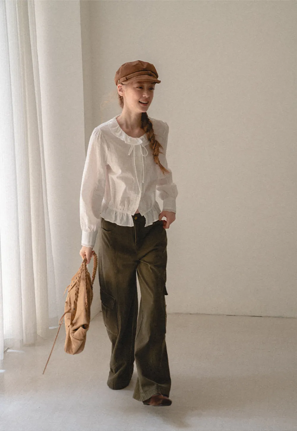 Cargo Pocket Wide Leg Denim Pant