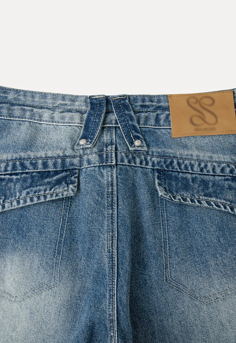 Wide Leg Flared Denim Jeans