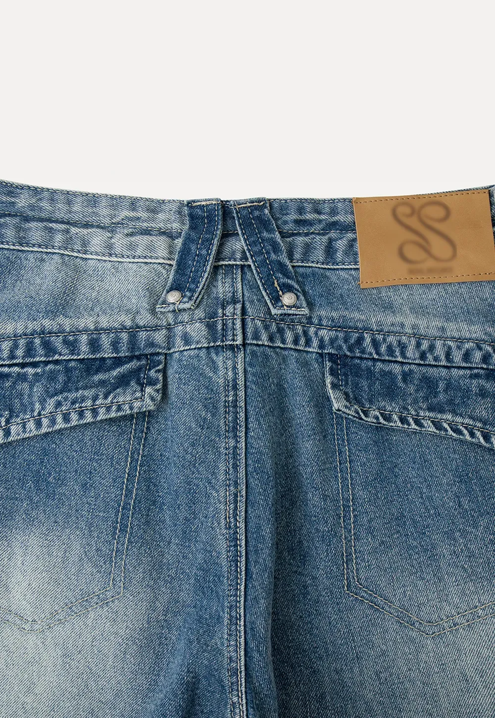Wide Leg Flared Denim Jeans