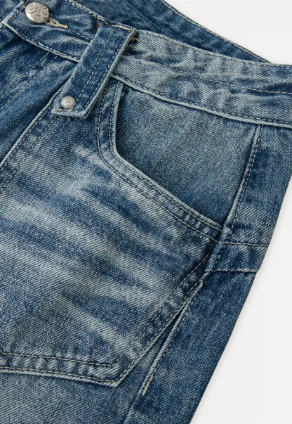 Wide Leg Flared Denim Jeans