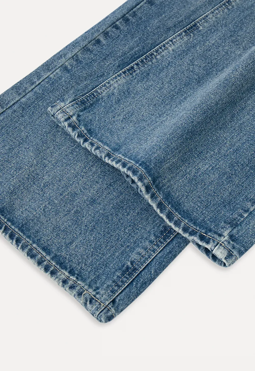 Wide Leg Flared Denim Jeans