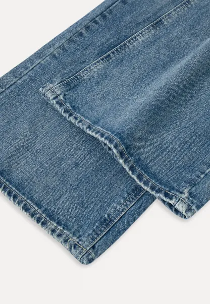 Wide Leg Flared Denim Jeans