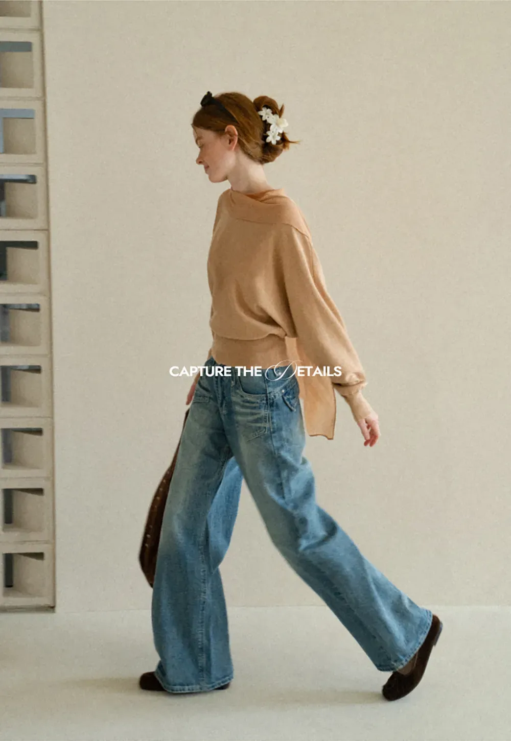 Wide Leg Flared Denim Jeans