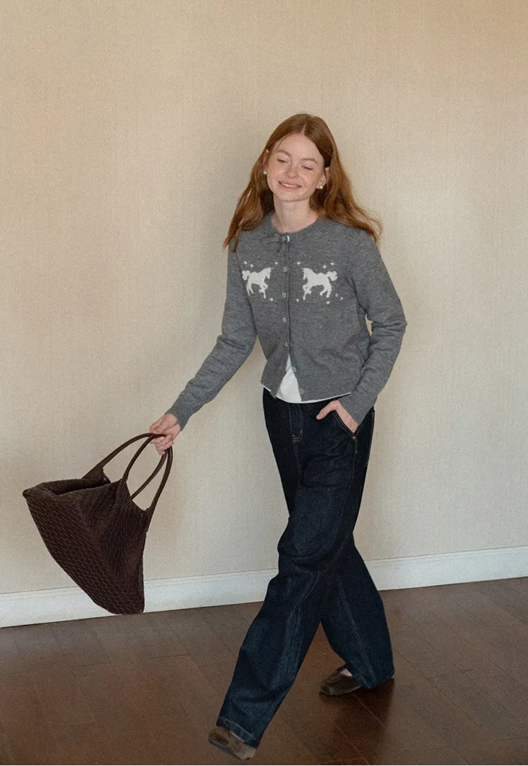 High Waist Wide Leg Denim Jeans