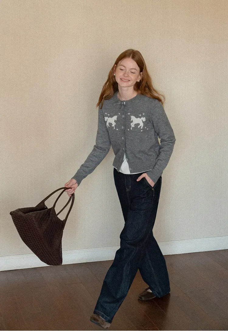 High Waist Wide Leg Denim Jeans