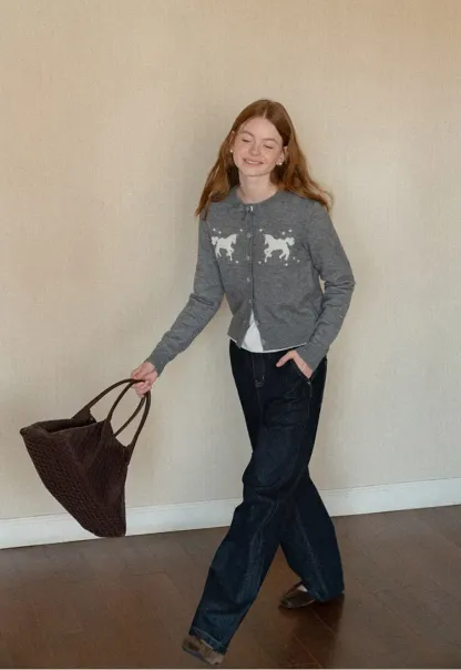High Waist Wide Leg Denim Jeans