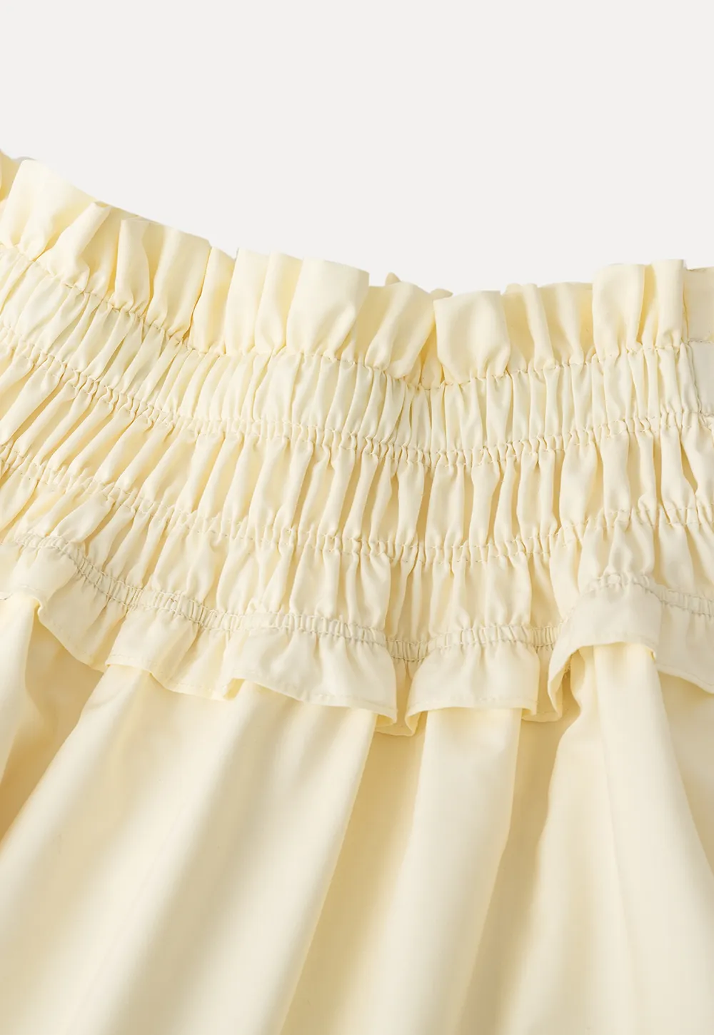 Checkered wide leg skirt with pleated waistband